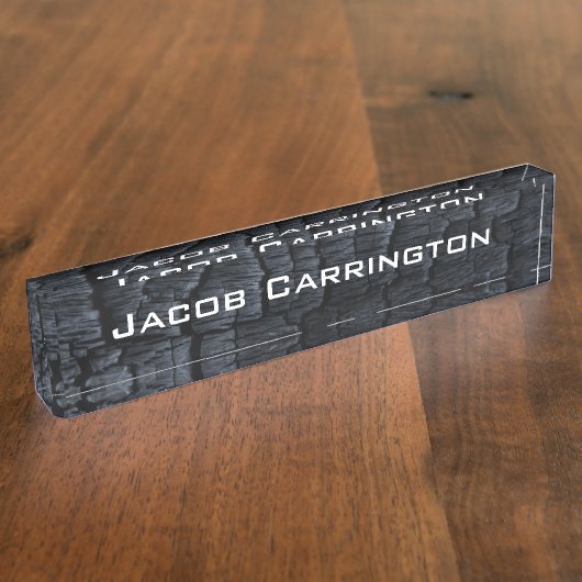 Hout Naambordje (Zijkant)