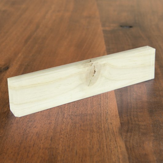 hout naambordje (Zijkant)