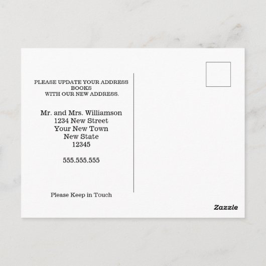 Hout New Home Sweet Home|Moving Announding Briefkaart (Achterkant)