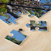 Hout Ooievaar met nestende baby's Legpuzzel (Zijkant)
