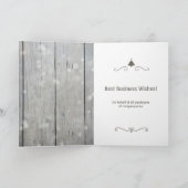 Hout Ornament van het bedrijfs van de Kerstkaart Feestdagen Kaart (Binnen)