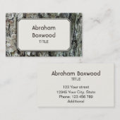 Hout Oude Bark Aangepast botanisch  Visitekaartje (Voorkant / Achterkant)