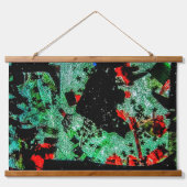 Hout Overdekte Wandtapijt gerecycleerde plastic fo Hangend Wandkleed (Voorkant)