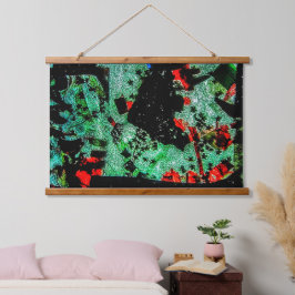 Hout Overdekte Wandtapijt gerecycleerde plastic fo Hangend Wandkleed