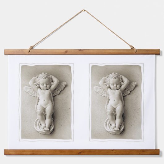Hout Overgoten Wandtapijt Engelen Hangend Wandkleed (Voorkant)