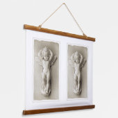 Hout Overgoten Wandtapijt Engelen Hangend Wandkleed (Gebogen)