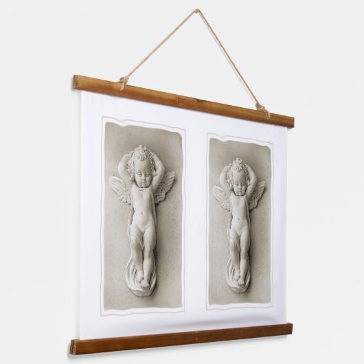 Hout Overgoten Wandtapijt Engelen Hangend Wandkleed (Gebogen)