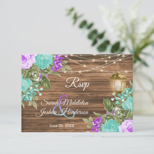 Hout, Paarse en Blauwgroen ventilator - RSVP (Staand voorkant)