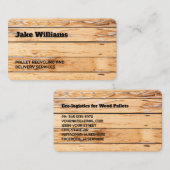 Hout pallethout visitekaartje (Voorkant / Achterkant)