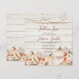 Hout Pampas Grass Pumpkin Herfst in Love Shower Kaart