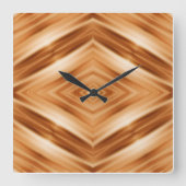 Hout Patroon Kunst - Moderne stijl Vierkante Klok (Voorkant)