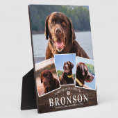 Hout Pet Memorial 4 Afbeelding Collage Fotoplaat (Zijkant)