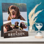 Hout Pet Memorial 4 Afbeelding Collage Fotoplaat (Zijkant)