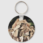 Hout Pile buiten Sleutelhanger (Voorkant)