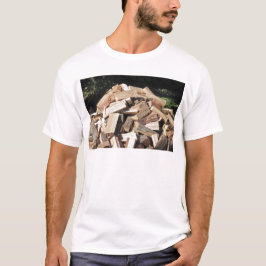 Hout Pile buiten T-shirt