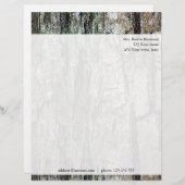 Hout Pine Bark Botanisch Aangepast adres Gepersonaliseerd Briefhoofd (Voorkant / Achterkant)