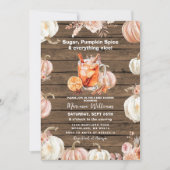 Hout pompoen specerij en alles mooi Baby shower Kaart (Voorkant)