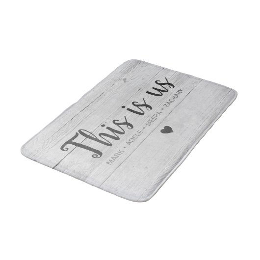 Hout print Dit is ons hart Badmat (Gekanteld)