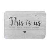 Hout print Dit is ons hart Badmat (Voorkant)