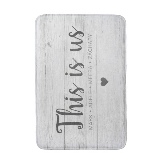 Hout print Dit is ons hart Badmat (Voorkant Verticaal)