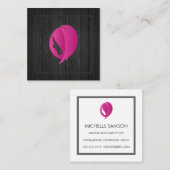 Hout | Professionele Haarstylist Vierkante Visitekaartje (Voorkant / Achterkant)