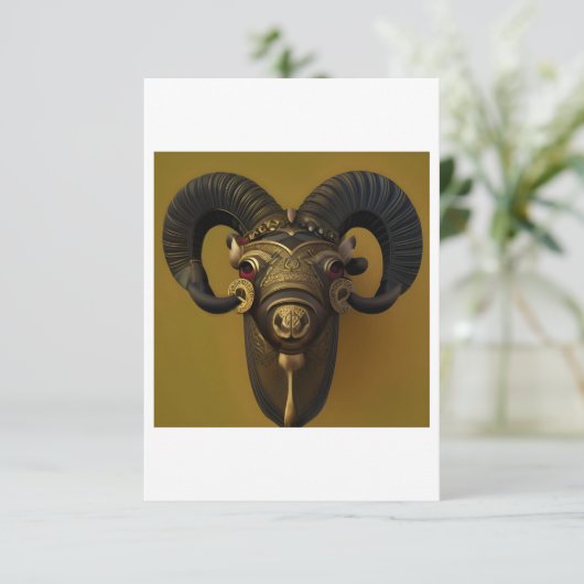 Hout Ram Bedankkaart (Staand voorkant)