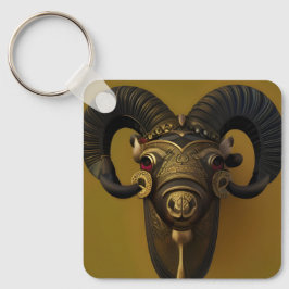 Hout Ram Sleutelhanger