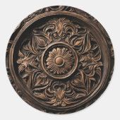 Hout Ronde Sticker (Voorkant)