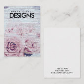 Hout  Rozen Kaart voor oorscherm Visitekaartje (Voorkant / Achterkant)