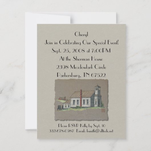 Hout Rural Church Kaart (Achterkant)