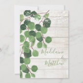 Hout Rustic Eucalyptus springt gewoon huwelijk af Kaart (Achterkant)