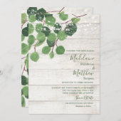 Hout Rustic Eucalyptus springt gewoon huwelijk af Kaart (Voorkant / Achterkant)