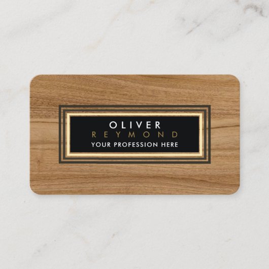 Hout Rustic Modern Classic Professional Visitekaartje (Voorkant)