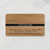 Hout Rustic Modern Classic Professional Visitekaartje (Achterkant)
