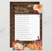 Hout Rustic Pumpkin die mama het beste spel kent (Voorkant / Achterkant)