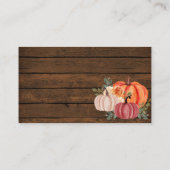 Hout Rustic Pumpkin - Luierspoelbehuizing Informatiekaartje (Achterkant)