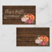 Hout Rustic Pumpkin - Luierspoelbehuizing Informatiekaartje (Voorkant / Achterkant)