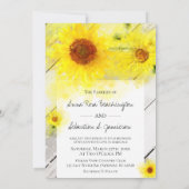 *~* Hout Rustic  Sunflower Country Weddenschap Kaart (Achterkant)