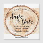 Hout Rustic Wedding Save the date (Voorkant)