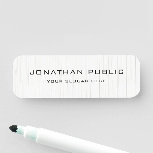 Hout Rustic White (eigen naam) Naamplaatje (In situ)