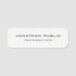 Hout Rustic White (eigen naam) Naamplaatje