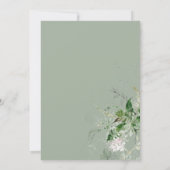 Hout rustieke bos groen script bruiloft kaart (Achterkant)