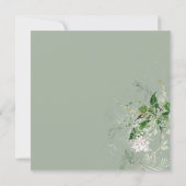 Hout Rustieke Groene Script Trouwen Kaart (Achterkant)
