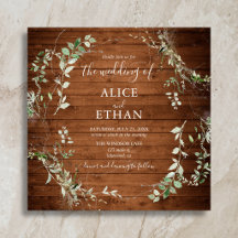 Hout Rustieke Groene Script Trouwen