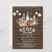 Hout rustieke koppels Douche Stock De Bar Kaart (Voorkant)