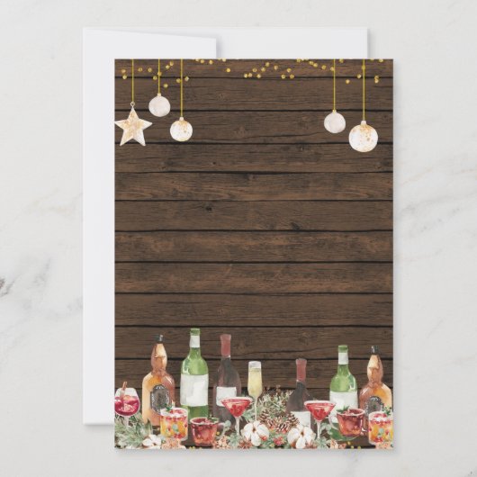 Hout rustieke koppels Douche Stock De Bar Kaart (Achterkant)