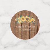 Hout Rustieke Zonnebloem Huwelijk Aanpassen Person Confetti (Kleine voorkant)