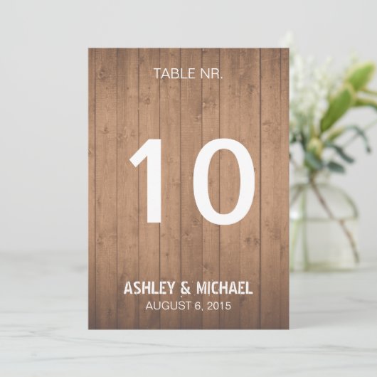 Hout Rustige bruidtafels Kaart (Staand voorkant)