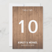 Hout Rustige bruidtafels Kaart (Achterkant)