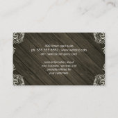 Hout Rustige Fancy hoeken Visitekaartje (Achterkant)
